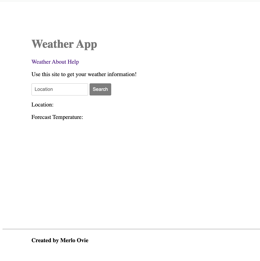 weather app website